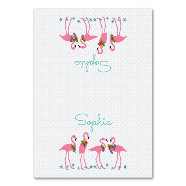 Flamant rose Party Tented Cartes de Place avec nom (Par défaut)