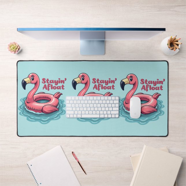 Flamant rose rétro Flotte drôle été (Bureau 1)