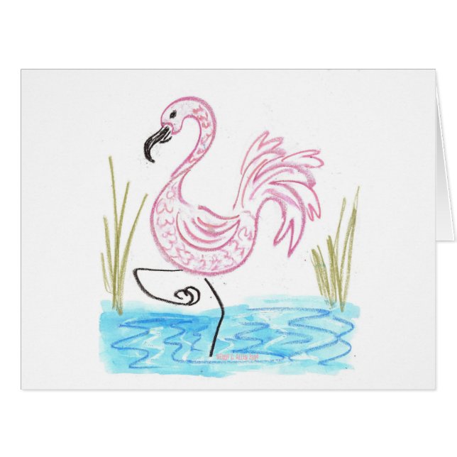 Flamant rose rose #13 par EelKat Wendy C Allen (Devant horizontal)