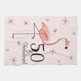 Flamant rose Rose 50 et Fabulous! serviette de cui