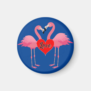Flamant rose rose Amour Design - Aimant : Magnet c