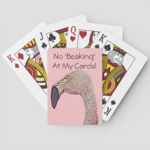 Flamant rose rose amusant jeu de cartes