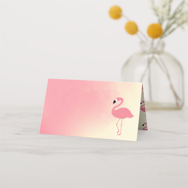 Flamant rose rose | Cartes (Devant)