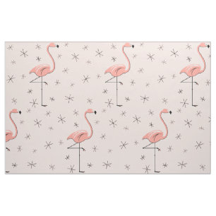 Flamant rose Rose grand tissu motif