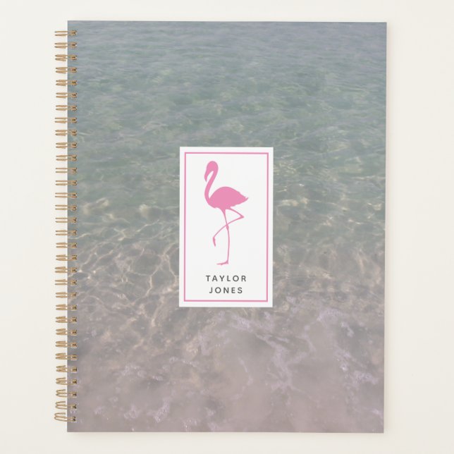 Flamant rose rose Océan Eau personnalisée (Devant)