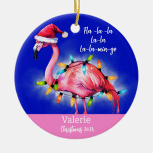 Flamant rose rose ornement personnalisé