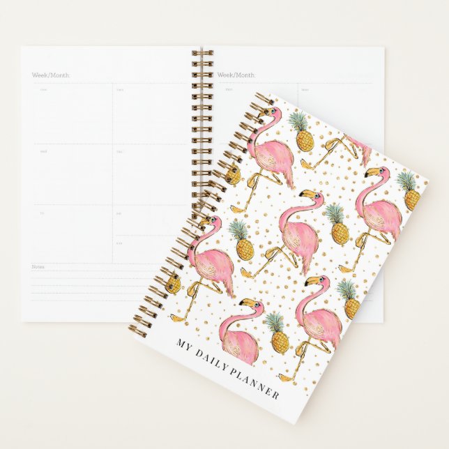 Flamant rose rose personnalisé (Devant avec enveloppe)