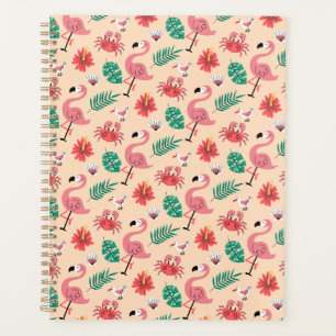 Flamant rose rose rose Motif tropical d'été-23123