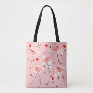 Flamant rose Santas Rose partout sur sac fourre-to