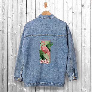 Flamant Rose Tropical Feuilles de Palmier Vert Lys