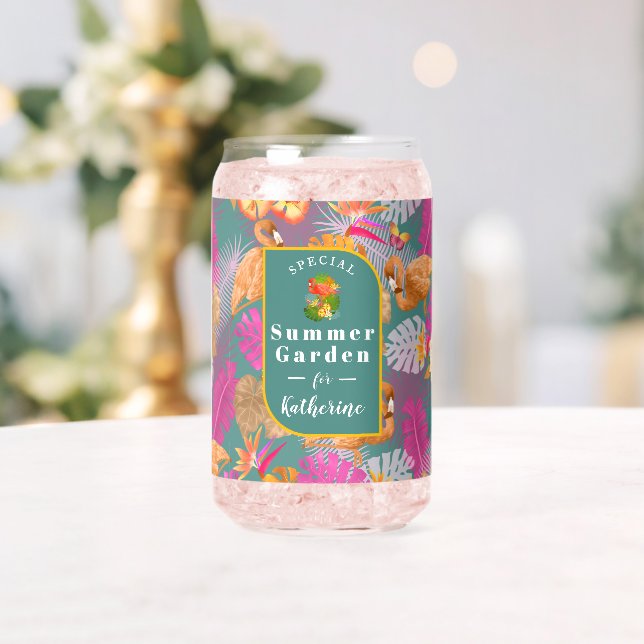 Flamant rose Tropical Garden Turquoise (Insitu (Mariage))
