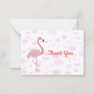 Flamant rose Zigzag Merci pour les cartes