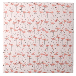 Flamants roses Carreaux roses
