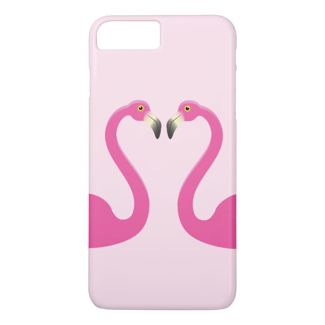 Flamants roses de baiser iPhone 7 Plus Coque rose (Dos)