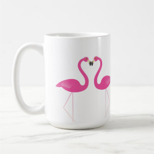 Flamants roses de baiser Mug romantique