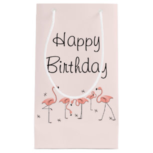 Flamants roses Groupe Rose Joyeux sac cadeau d'ann