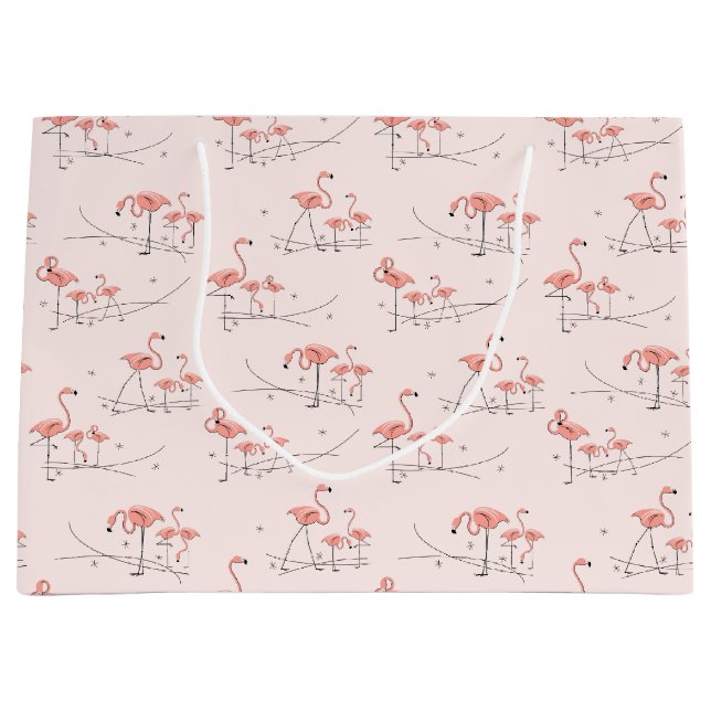 Flamants roses Rose Multi sac cadeau grand (Devant)