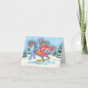 FLAMANTS ROSES ROSE NEIGE PROFONDE CARTE D'ACCUEIL