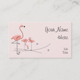 Flamants roses Rose Trio 4 carte de visite