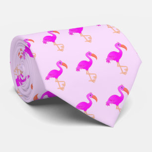 Flamants roses roses mignons Cravate Soyez heureux