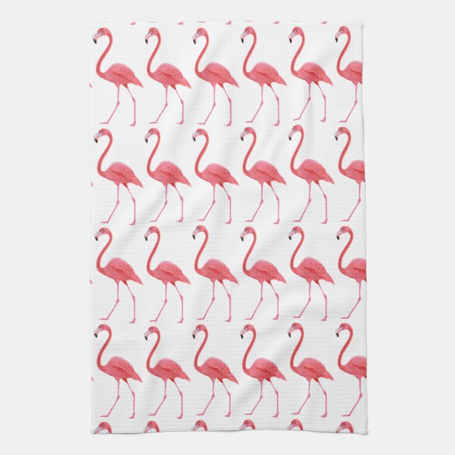 Flamants roses Serviettes de cuisine (Vertical)