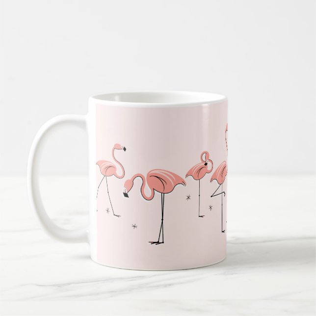 Flamants roses Tasse Ligne rose (Gauche)