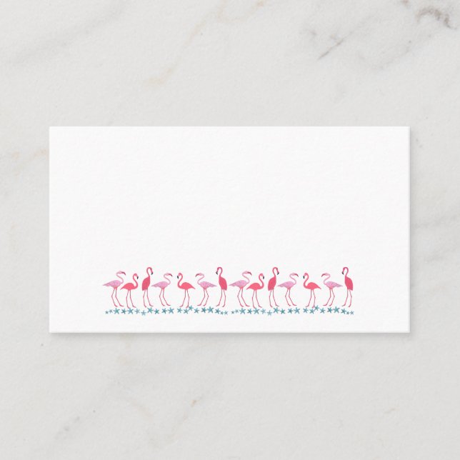 Flamants roses vierges Table Siège Cartes de place (Devant)