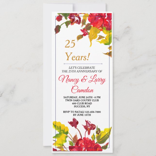 Flambée de Red 2 Invitation (Devant)