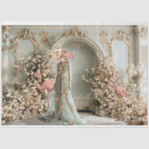 Flamboyance, Elegant Lady, Flamingo & Floral Seidenpapier