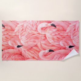 Flamboyance von Pink Flamingos Strandtuch