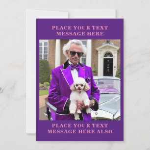Flamboyant Funny Vieux Gay Guy Carte de voeux Humo