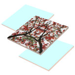 Flamboyant Royal Poinciana Tree Fliese<br><div class="desc">Der Flamboyant-, Royal Poinciana- oder Flammenbaum mit seinen tropischen orangefarbenen und roten Blume, die zu einem blauen Himmel und weißen Wolken reichen, ist die Inspiration für dieses einzigartige und faszinierende Design. Dies ist 1 von 4 aufeinander abgestimmten Designs. Dieses Bild ist eine Originalfotografie von JLW_FOTOGRAFIE</div>