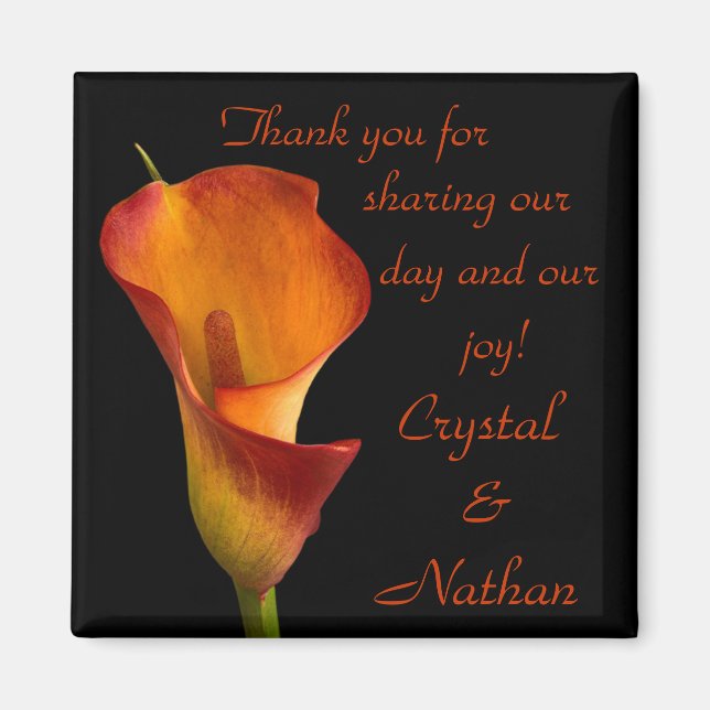 Flame Calla Lily Magnet (Vorne)