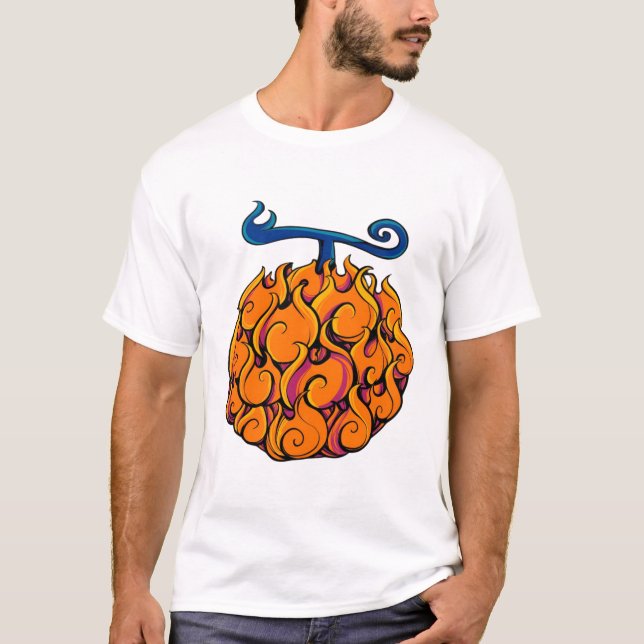 Flame Fruit Grafik T-Shirt  Feurige Tropenfrucht (Vorderseite)