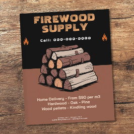 Flame Icon - Firewood Supply Flyer