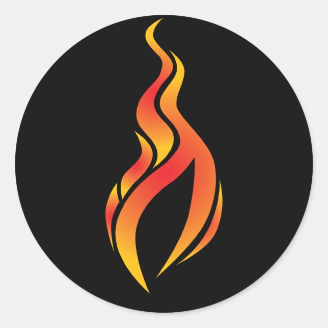 Flame Icon Sticker (Vorderseite)
