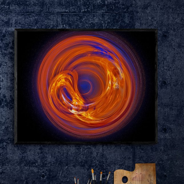 Flame Liquid Glass Abstrakt Fraktal Art Poster (Von Creator hochgeladen)