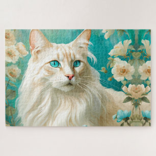 Flame Lynx Point Siamese Portrait Art