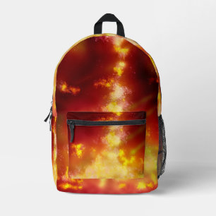 Flame Night Sky Bedruckter Rucksack