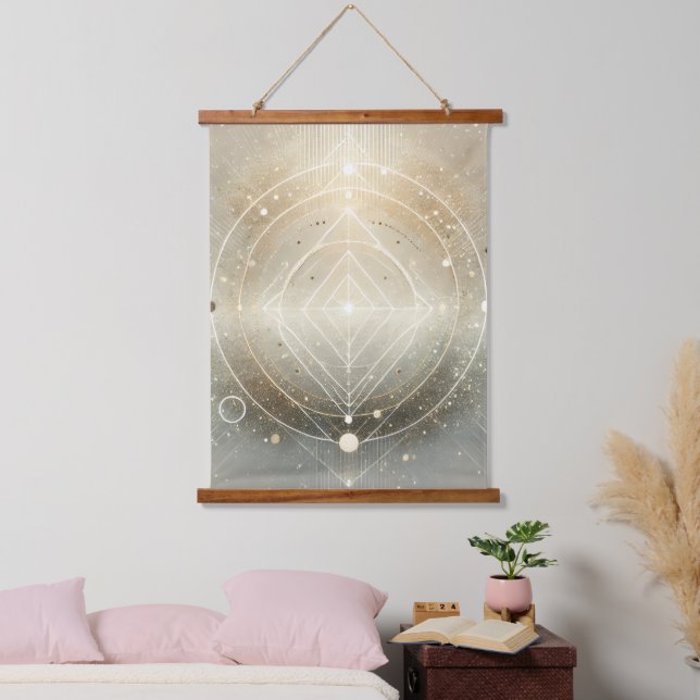 Flame of Completion Wandteppich Mit Holzrahmen (Schlafzimmer)