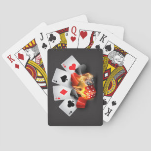 Flame Poker Casino Black Spielkarten