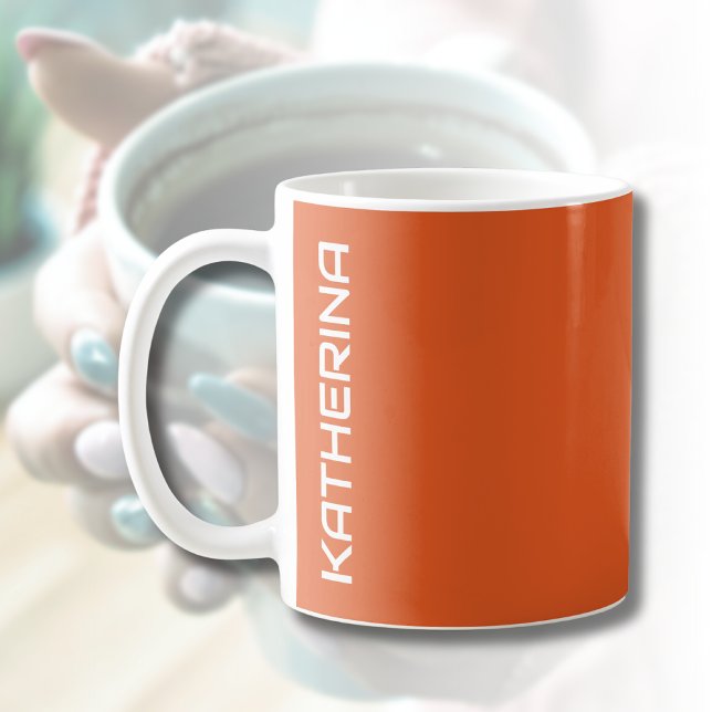Flame Solid Color | Klassisches Personalisiert Kaffeetasse (Von Creator hochgeladen)