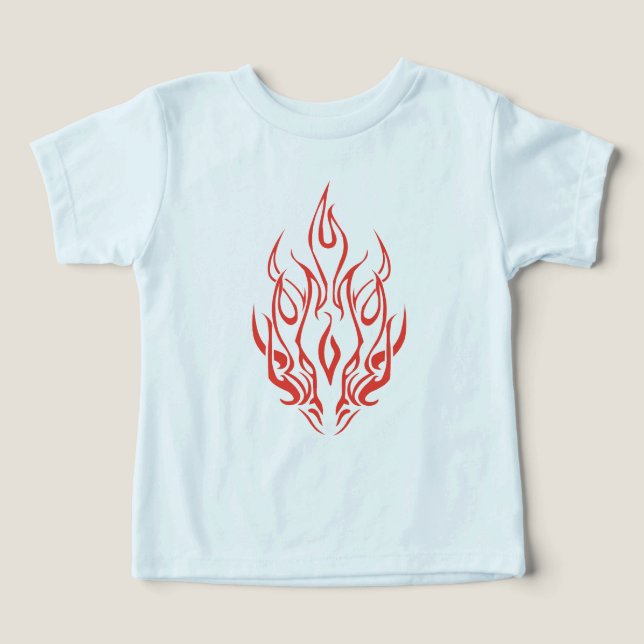 Flame Spirit Face | Tribal Fire Silhouette Art (Design Vorderseite)