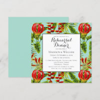 Flame Tropicale Lily Chic Moderne Invitation Flora