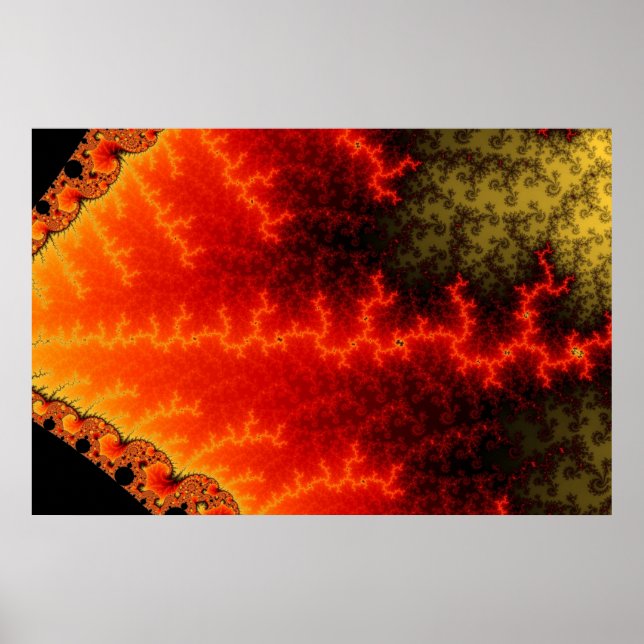 Flame Zigzag Poster (Vorne)