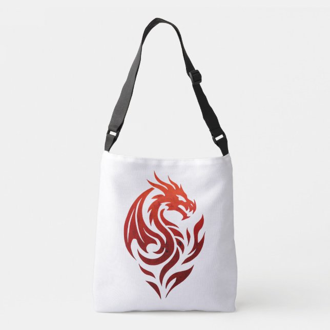 Flameborn Dargon Pact Dargon Logo Tragetaschen Mit Langen Trägern (Rückseite)