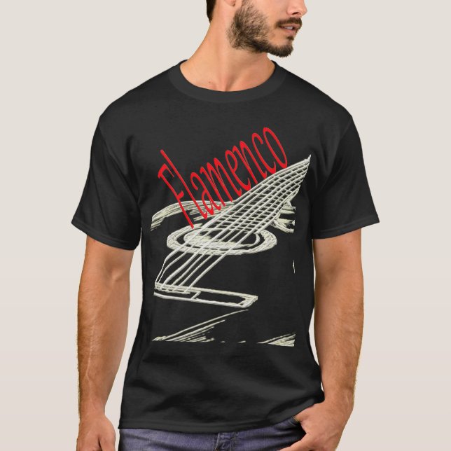 Flamenco Acoustic Guitar Player Premium T-Shirt (Vorderseite)