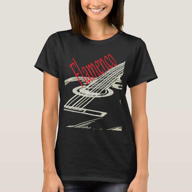 Flamenco Acoustic Guitar Player Premium T-Shirt (Vorderseite)