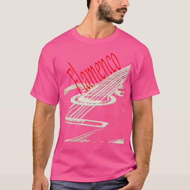 Flamenco Acoustic Guitar Player T-Shirt (Vorderseite)