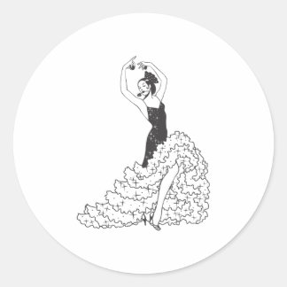 Flamenco_.ai Runder Aufkleber